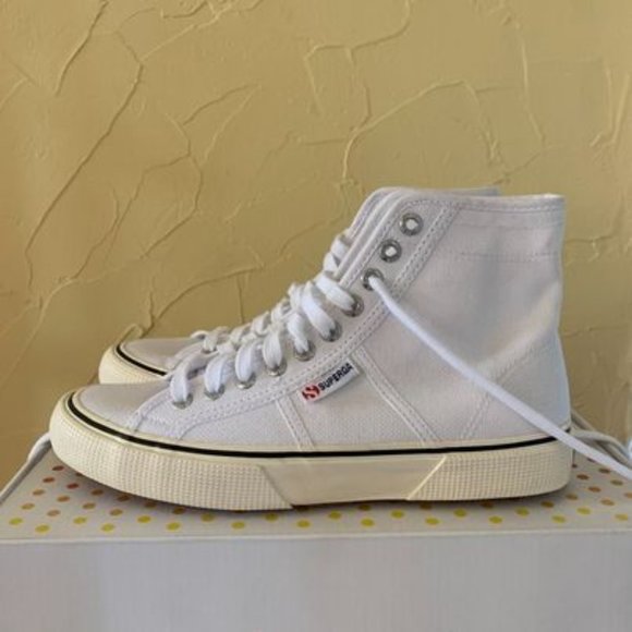 Superga High Tops, White Sneaker NWT - Picture 1 of 6
